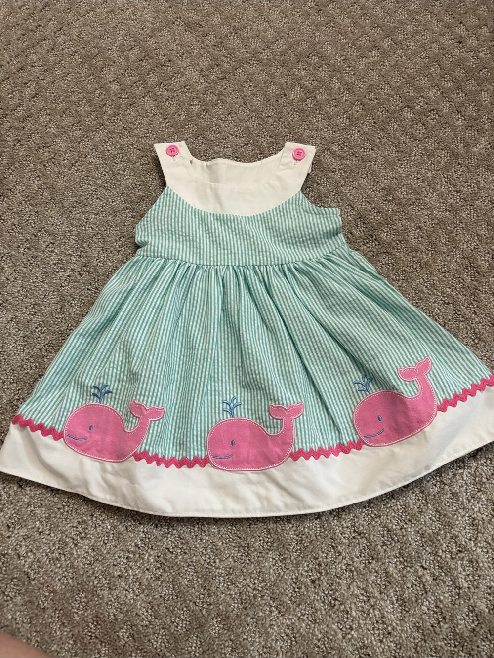 Appliqué Whale Dress 18 months